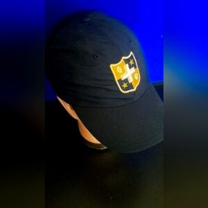 Oldmain Christian Navy Blue Shield Logo Cap